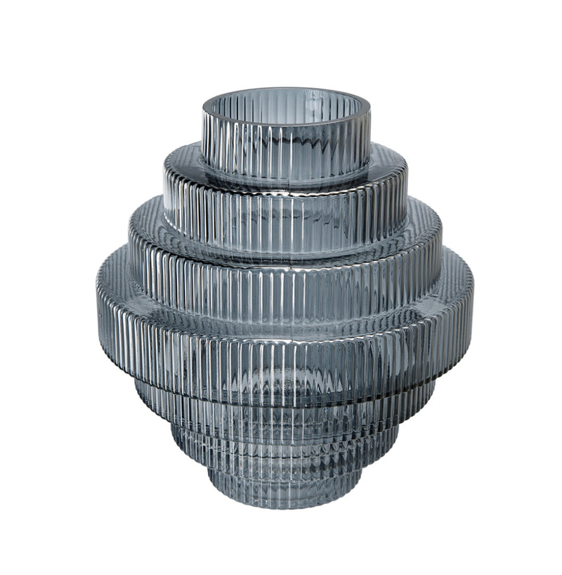 Geometric Smoke Luster Glass Vase 70473# / SMOKE