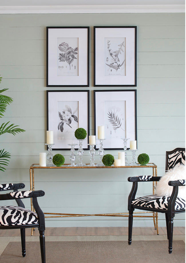 Botanical Black and White Wall Art EACH / 4 Designs