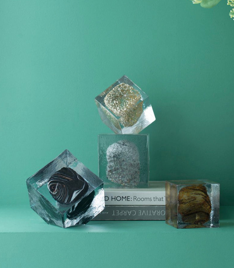 S/4 Handmade Glass Cubes