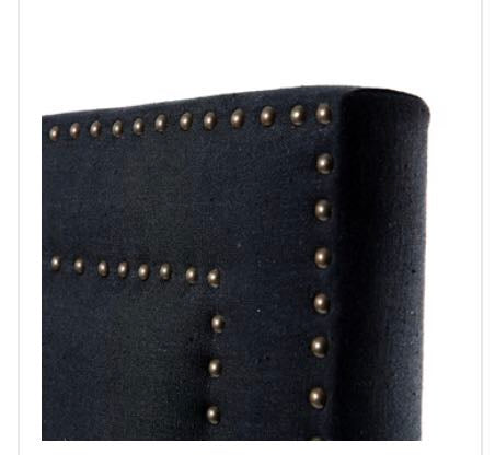 King Headboard With Studs/ Black
