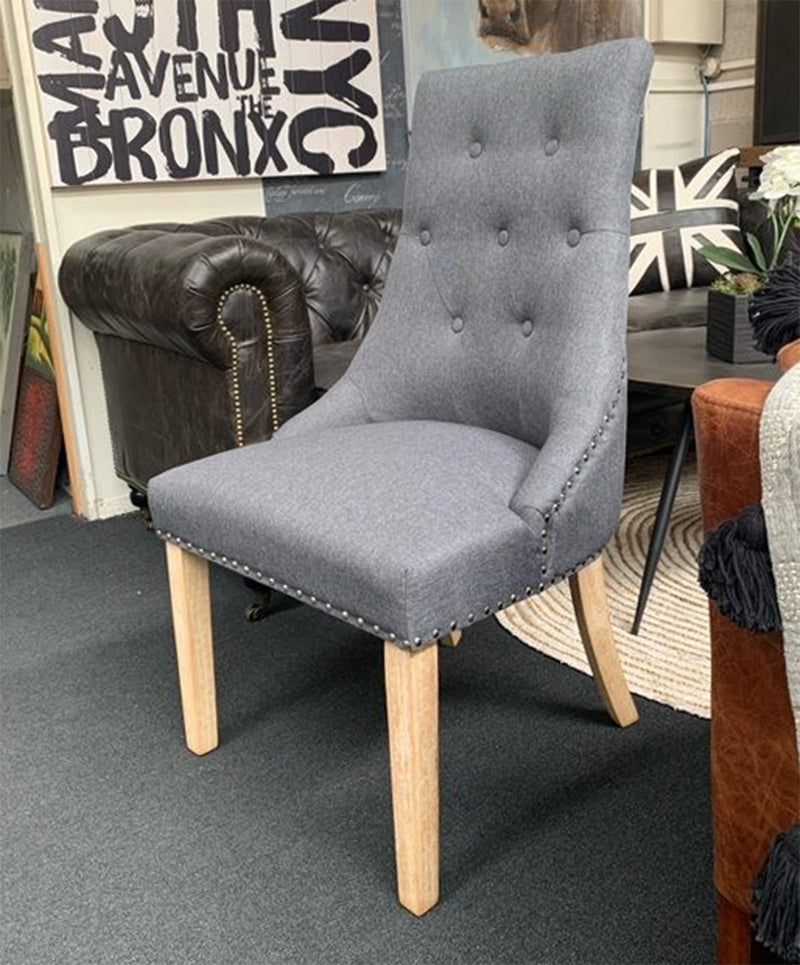 Modern Classic Tufted Dining Chair Grey Color