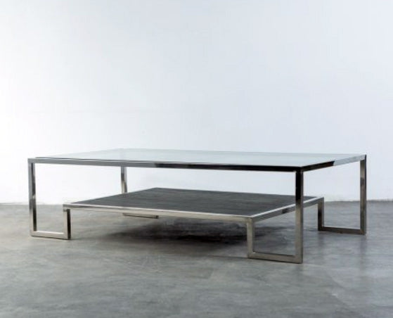 TETRIS COFFEETABLE WITH STAINLESS STEEL BASE