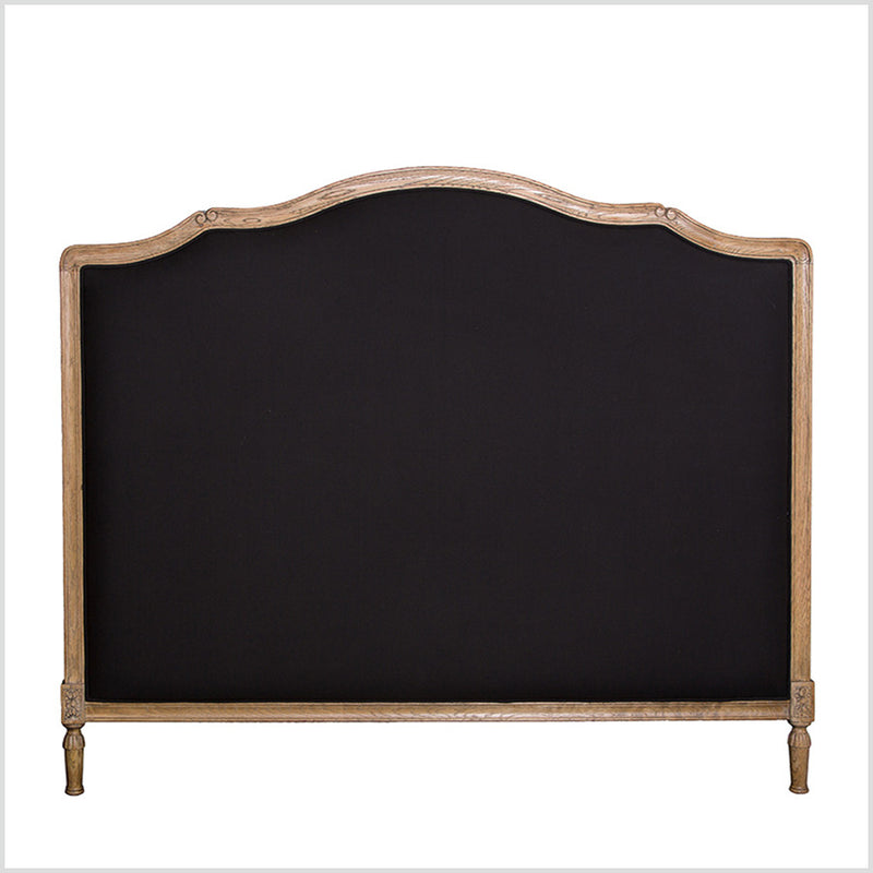 Superking/ Linen Headboard in Oak Wood frame