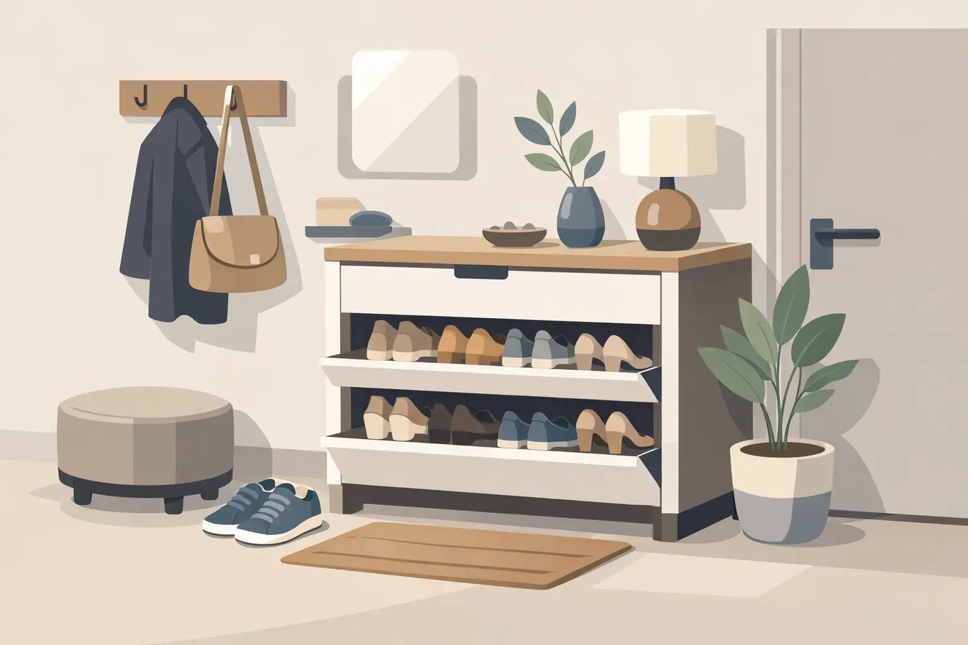 Shoe Cabinets for Tidy, Practical Entrances