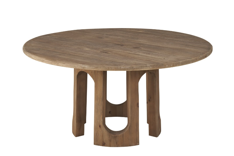 1.3M Wood Round Dining Table Natural