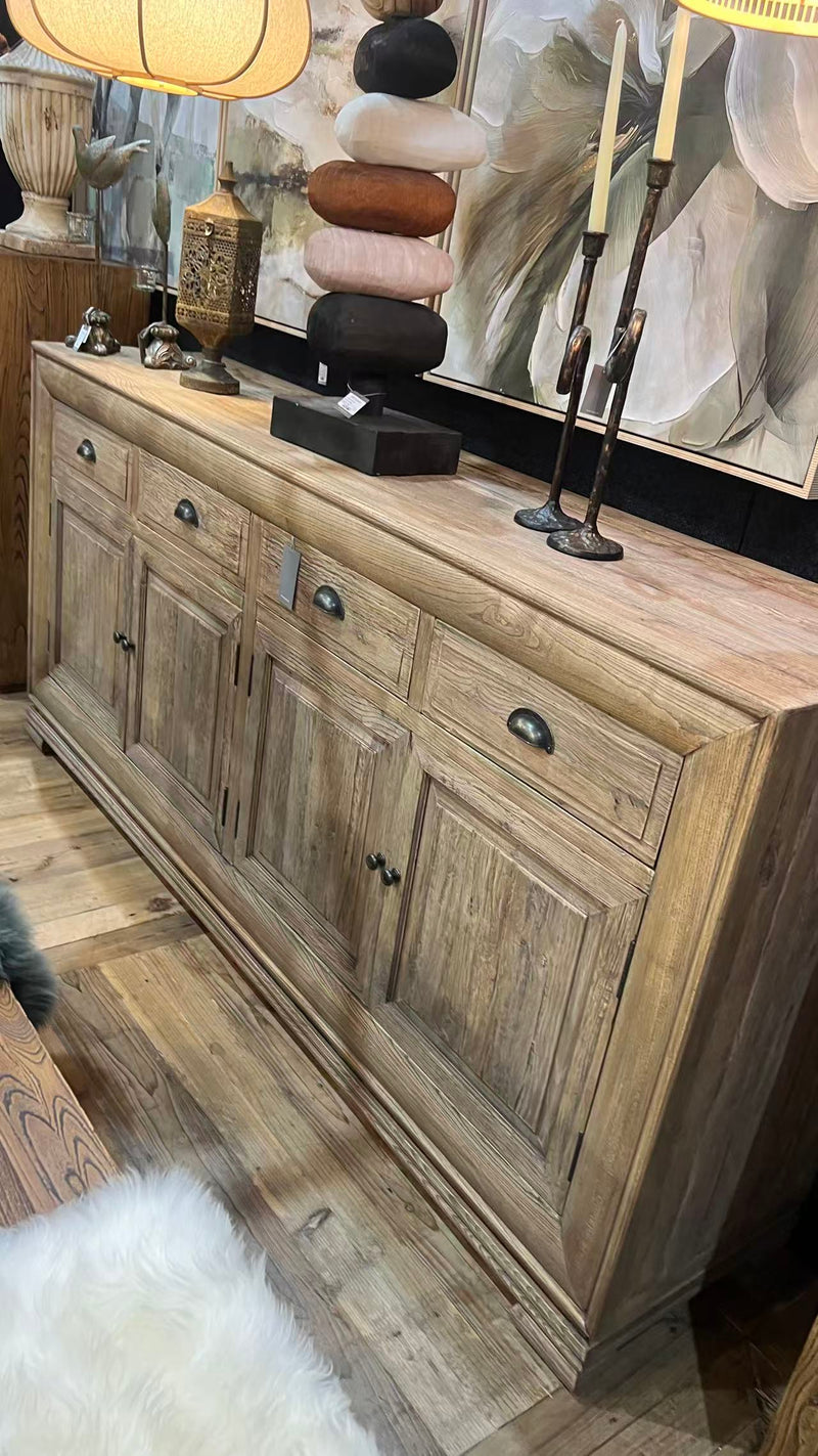 HOMESTEAD LARGE WALL UNIT W/4 DOORS & 4 DRAWERS - RECLAIMED OAK