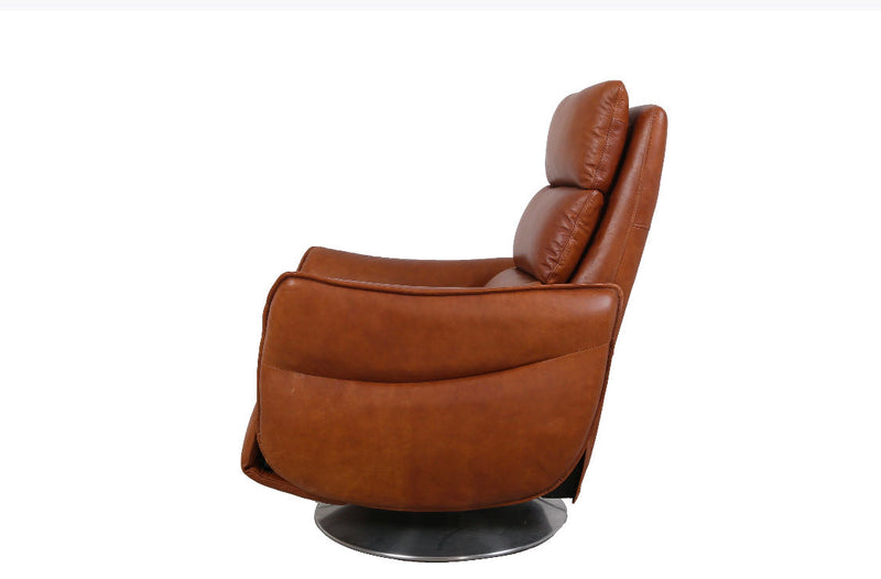 Electrical Recliner Leather Arm Chair Vintage Brown