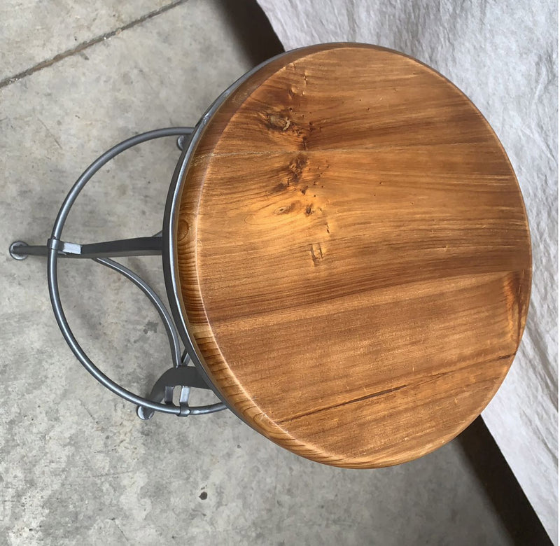 Industrial Loft Wood Iron Barstool 3 in a Pack