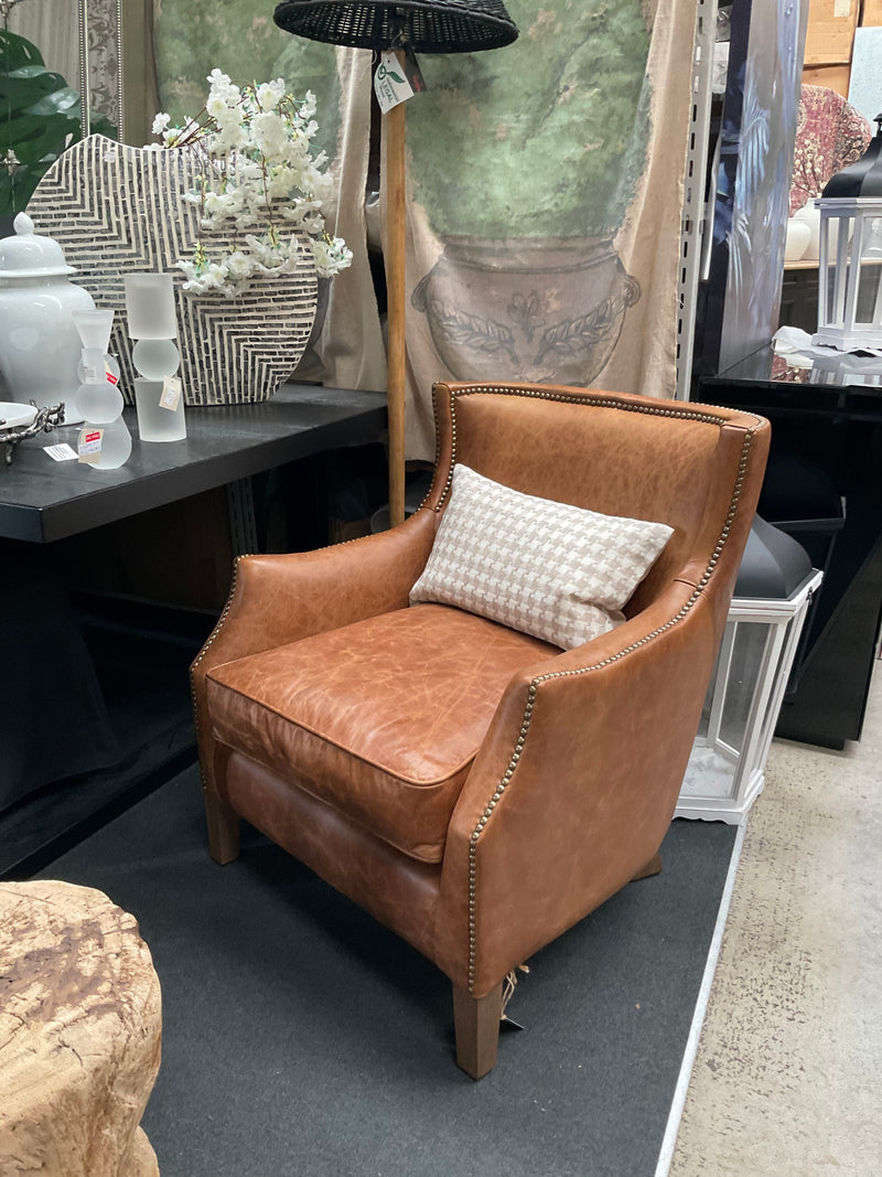 Top Grain Leather Arm Chair 7025 Cocoa