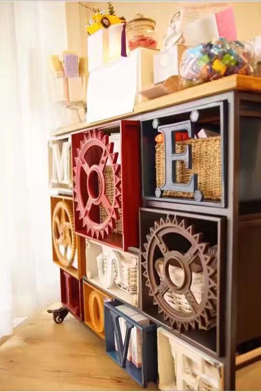 Clearance/LOVE ME Metal Chest  With Casters