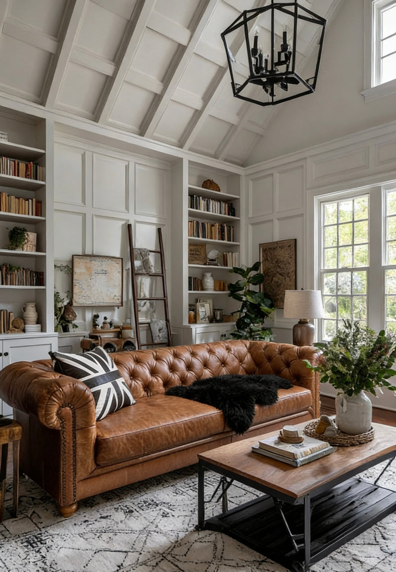 Top Grain Leather Chesterfield 2 seater in Cocoa