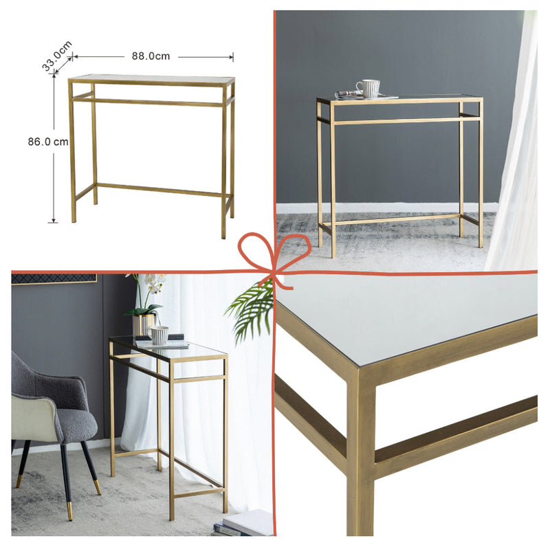 Hall Table Gold / Top mirror broken