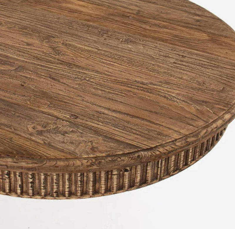 VINTAGE ELM OVAL DINING TABLE - RECLAIMED ELM