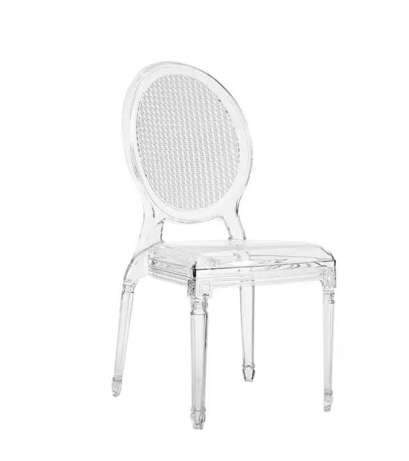 Balloon Back Dining Chair Transparent Clear