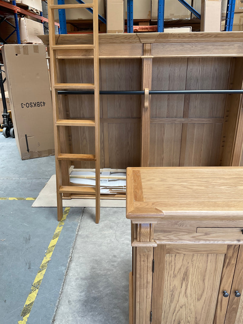 French Library Bookcase 3 bays OAK
