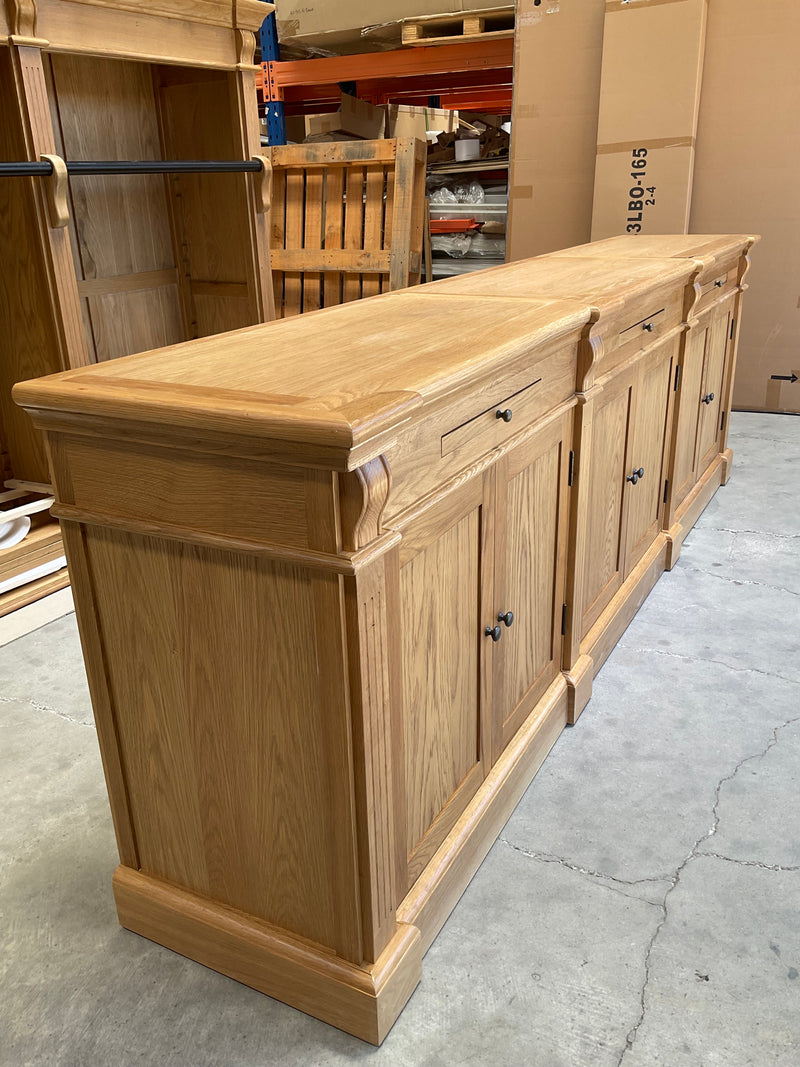 French Library Bookcase 3 bays OAK