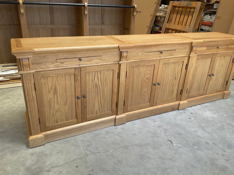 French Library Bookcase 3 bays OAK