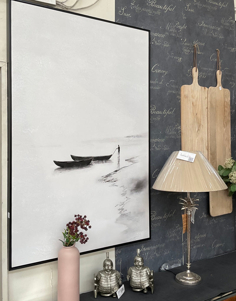 FORTITUDE BLACK FRAMED CANVAS WALL ART 80X120CM