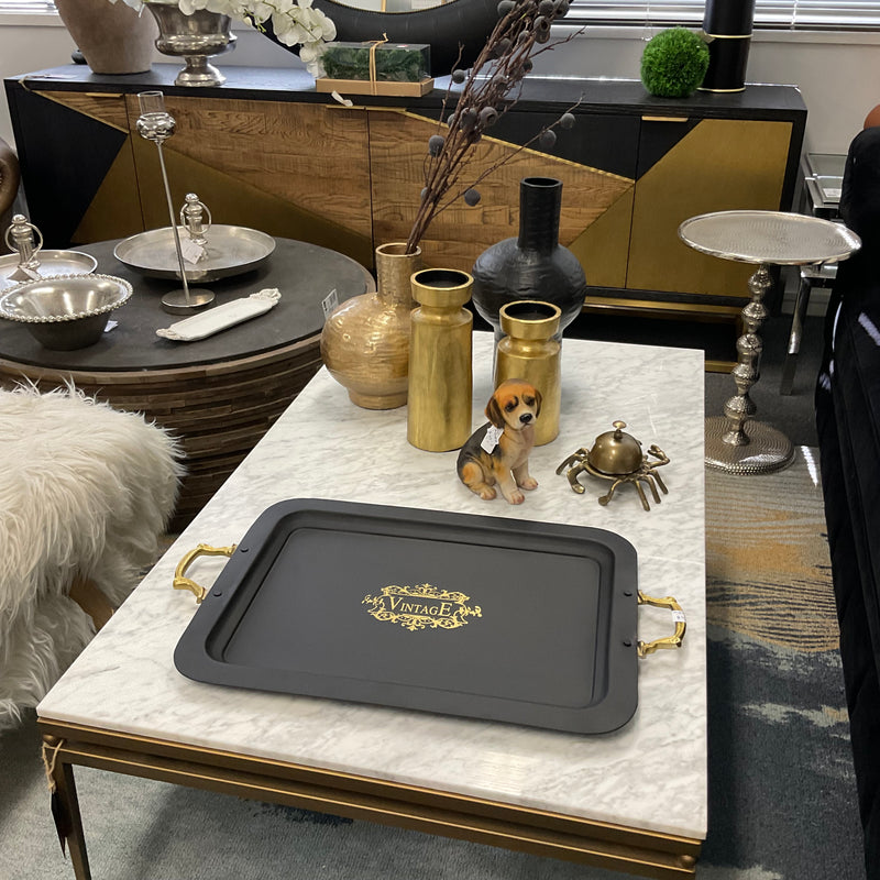 Black Vintage Tray 64x39