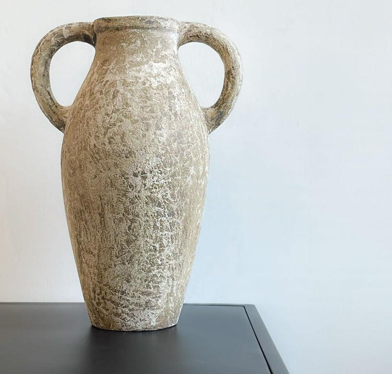 Earthenware Urn Vessel - Aged Natural