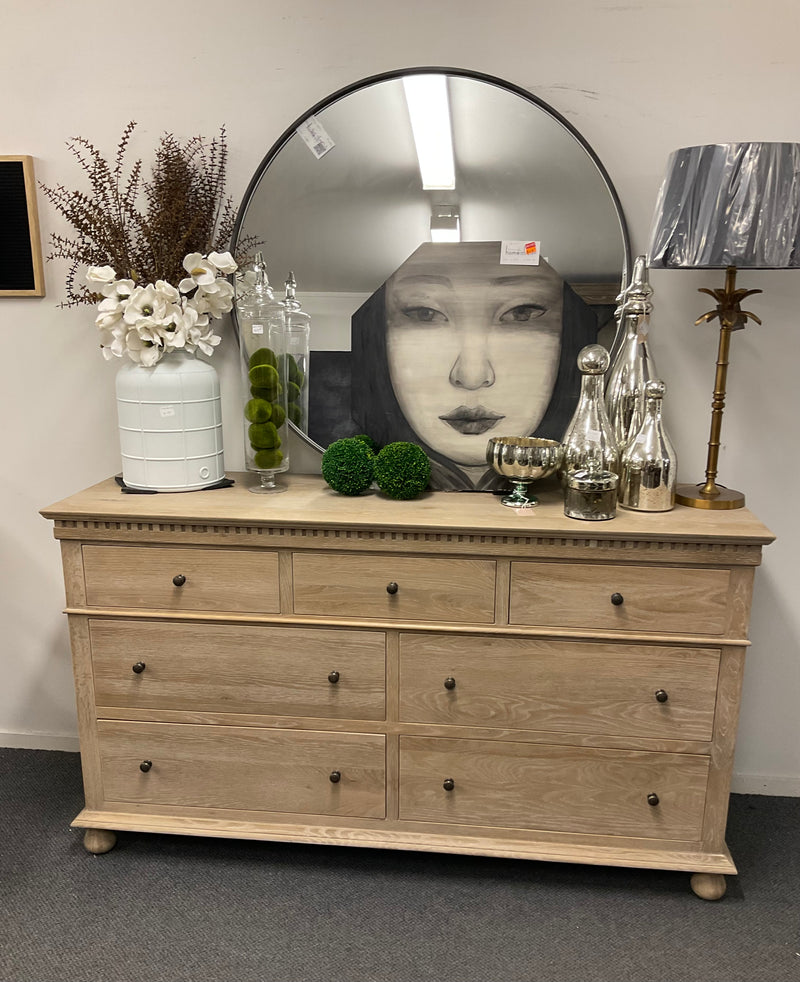 Maison French Country Oak Chest of Drawer (Low Boy)- Light Oak