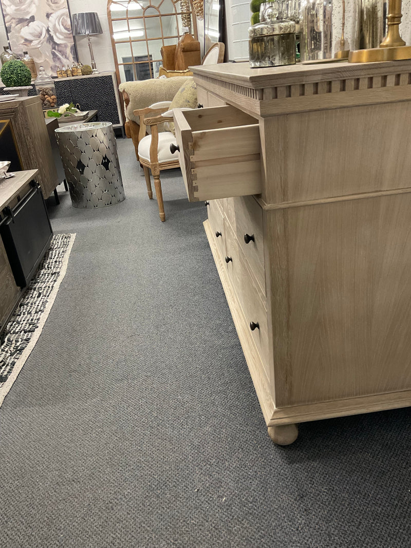 Maison French Country Oak Chest of Drawer (Low Boy)- Light Oak