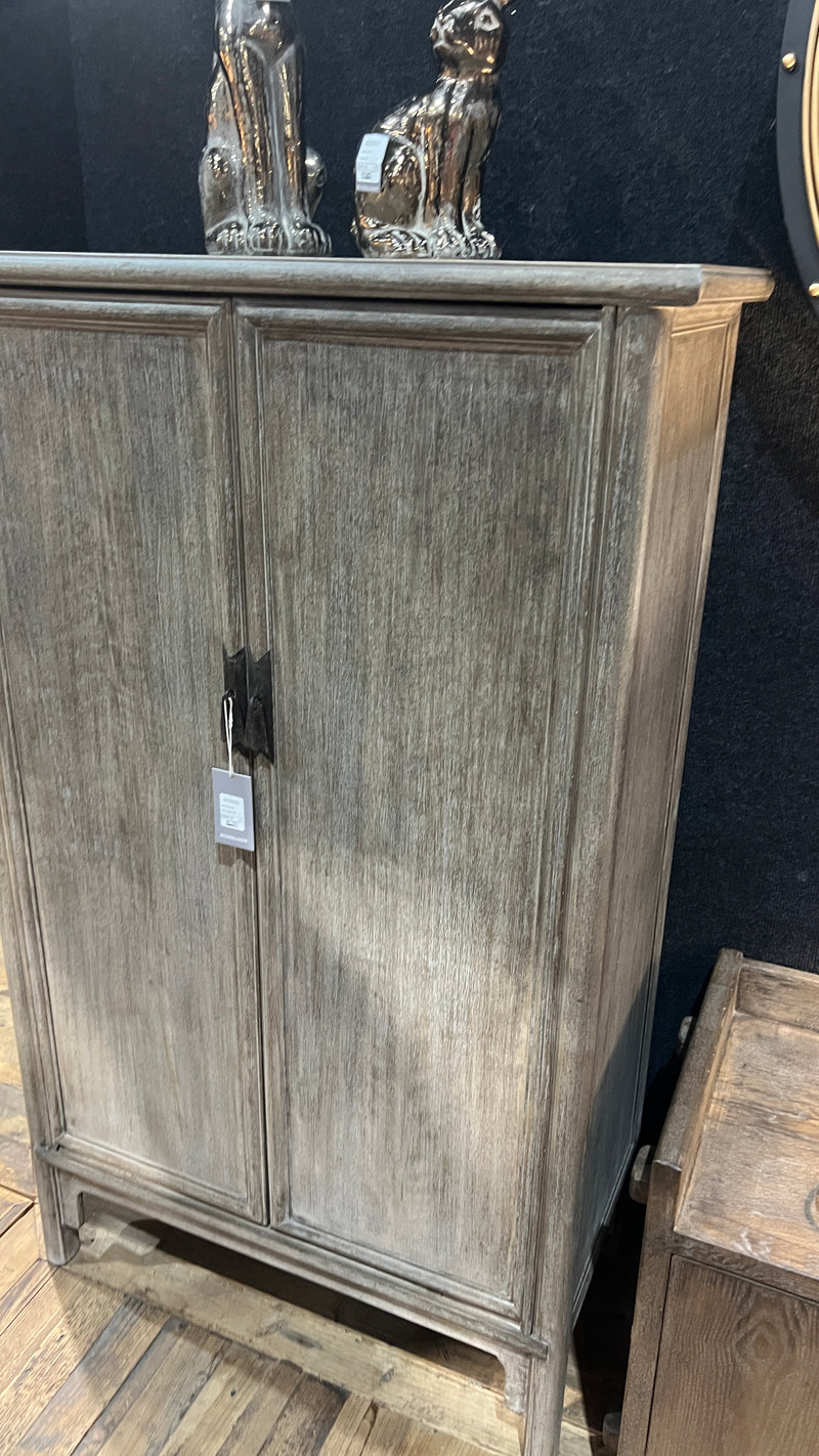 LOTUS & JADE TALL 2 DOOR CABINET - POPLAR