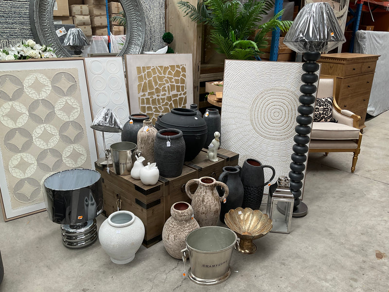 Earthenware Waisted Vessel - Aged Natural