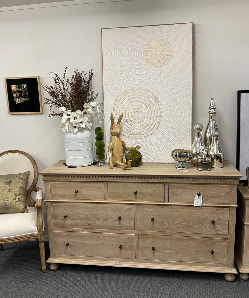 Maison French Country Oak Chest of Drawer (Low Boy)- Light Oak