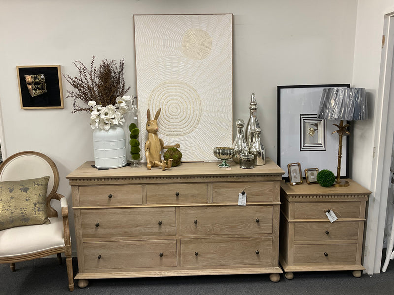 Maison French Country Oak Chest of Drawer (Low Boy)- Light Oak