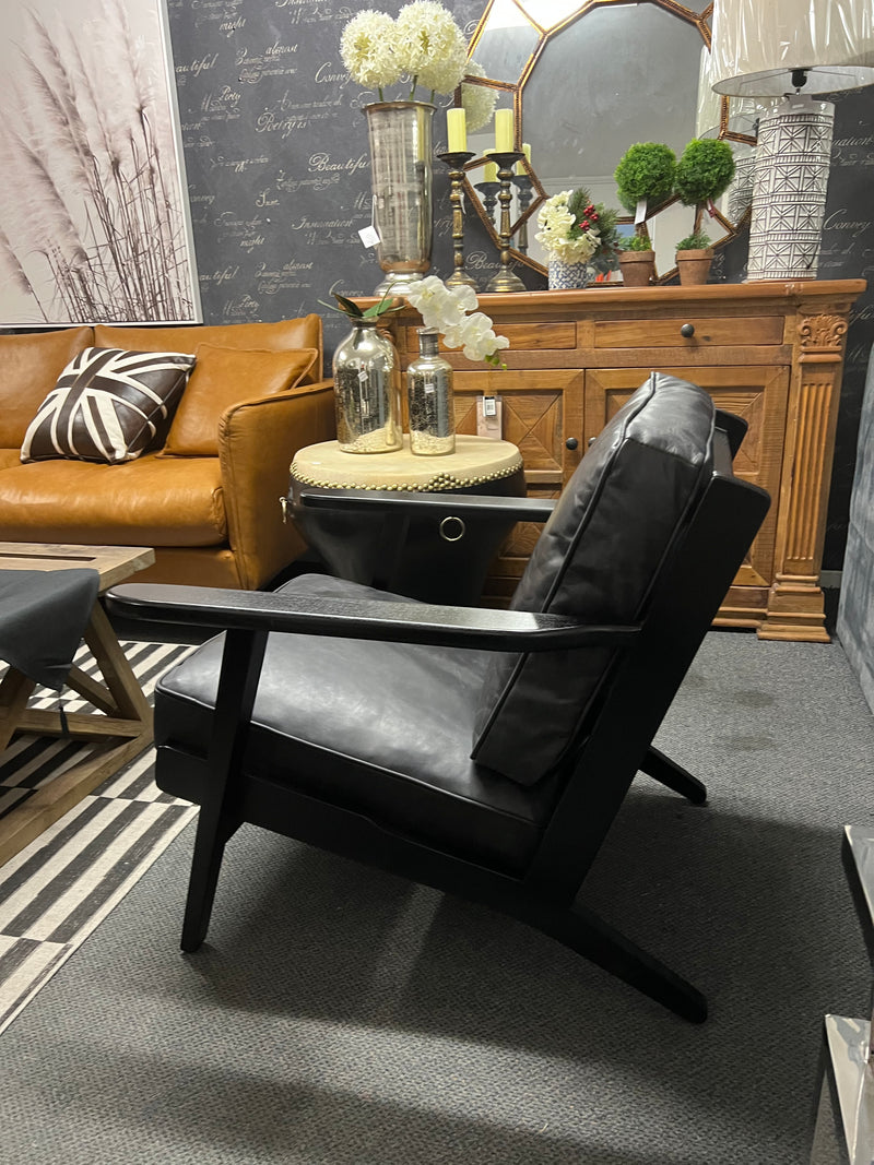 Leather  Relax Chair- black
