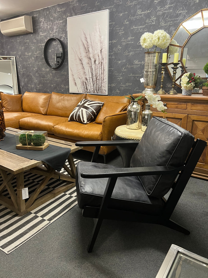 Leather  Relax Chair- black