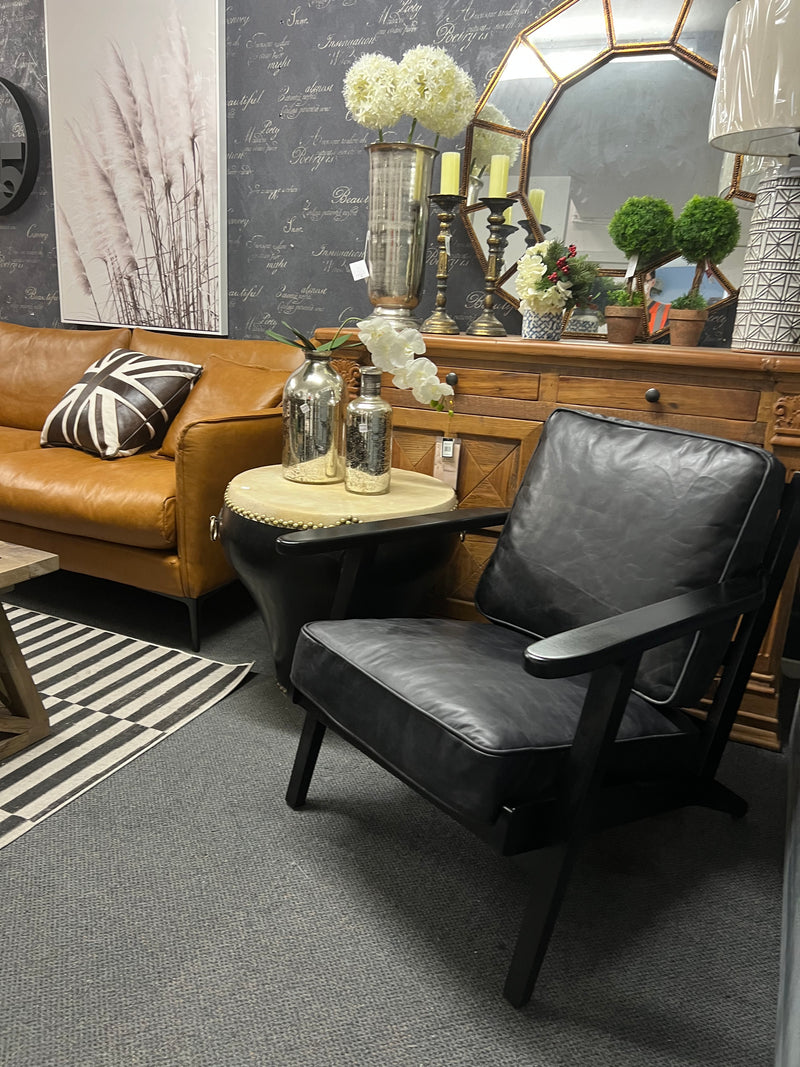 Leather  Relax Chair- black