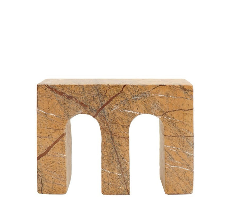Marble Object Double Arch - Pink Taupe