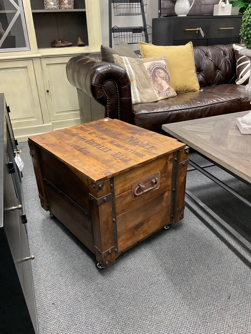Log Box With Lid/ Trunk Side Table