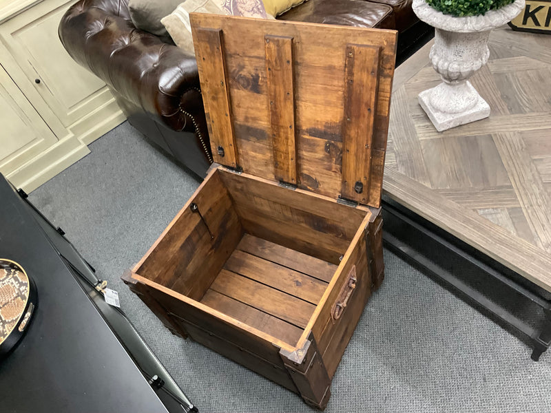 Log Box With Lid/ Trunk Side Table
