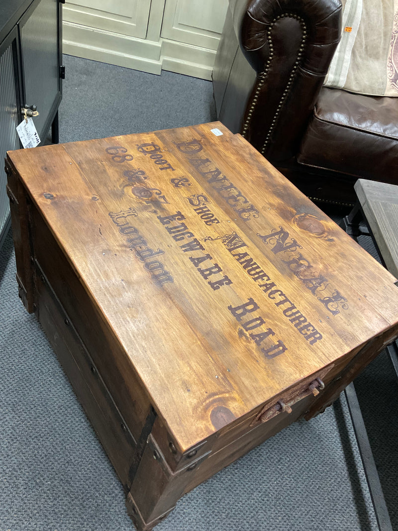 Log Box With Lid/ Trunk Side Table