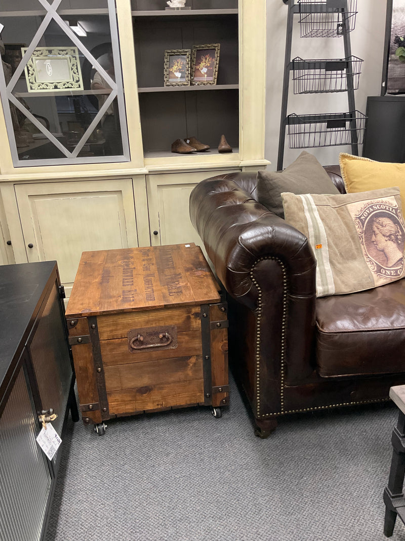 Log Box With Lid/ Trunk Side Table