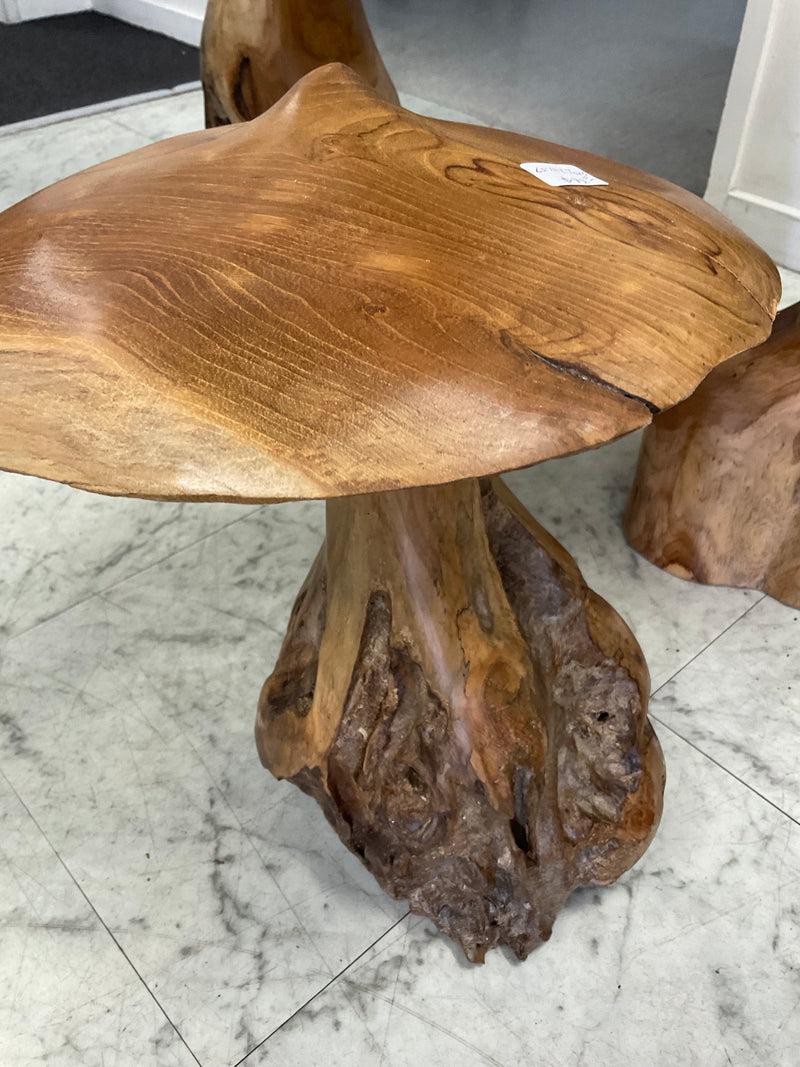 Solid Teak Mushroom Decor Set/3