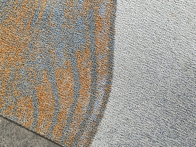 Maze Abstract Colorscape Rug 200 X 300CM - GREY /Blue/Gold