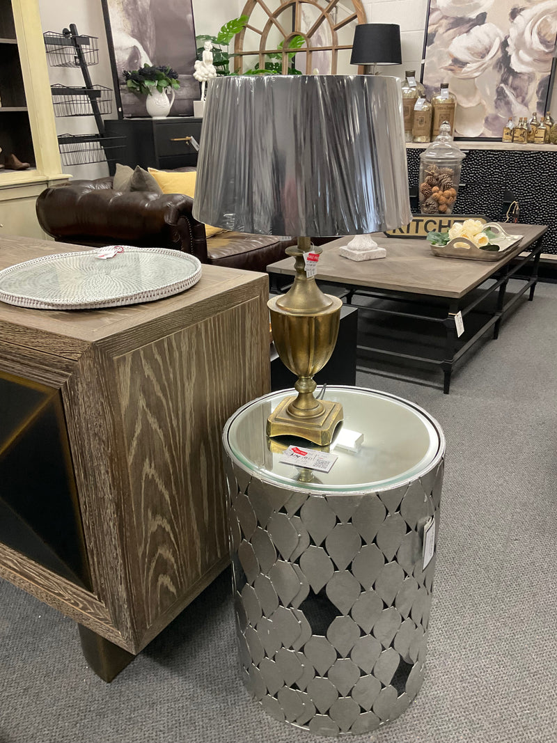 Aluminium Urn Table Lamp 62cmH