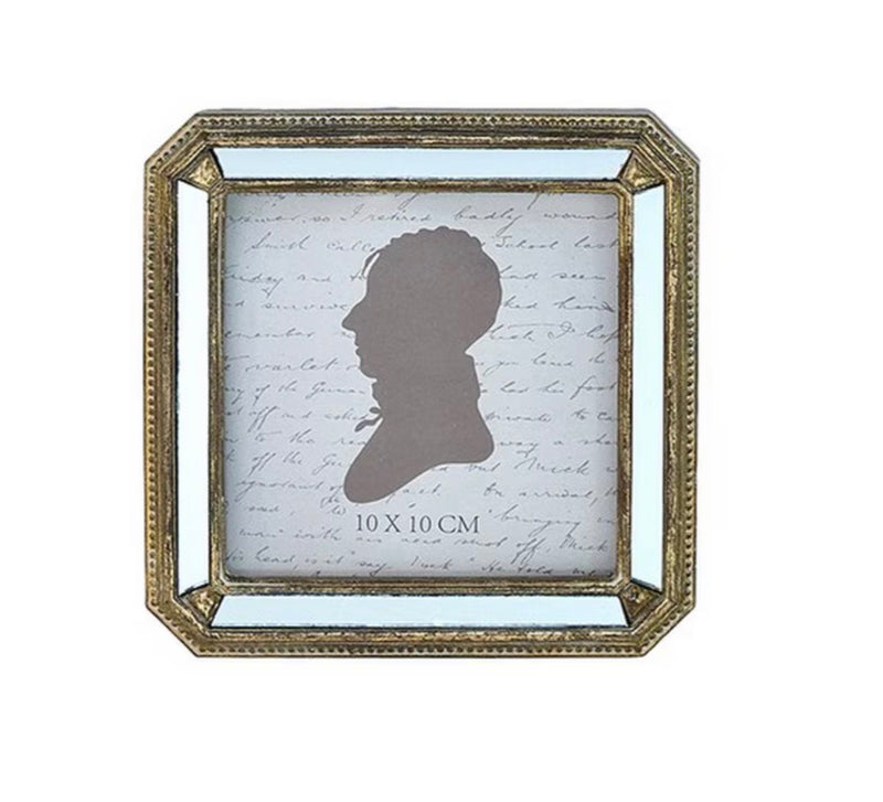 Ella ORNATE PHOTO FRAME Antique Gold Square