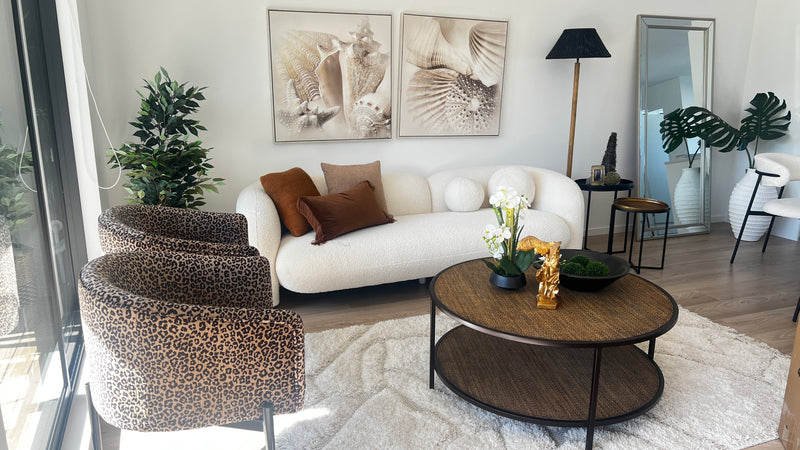 Roxy Champagne Leopard Armchair
