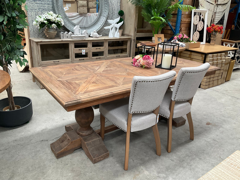 DINING TABLE PARQUET TOP OLD PINE 2M