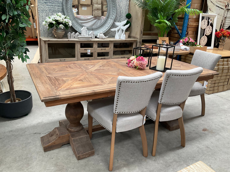 DINING TABLE PARQUET TOP OLD PINE 2M