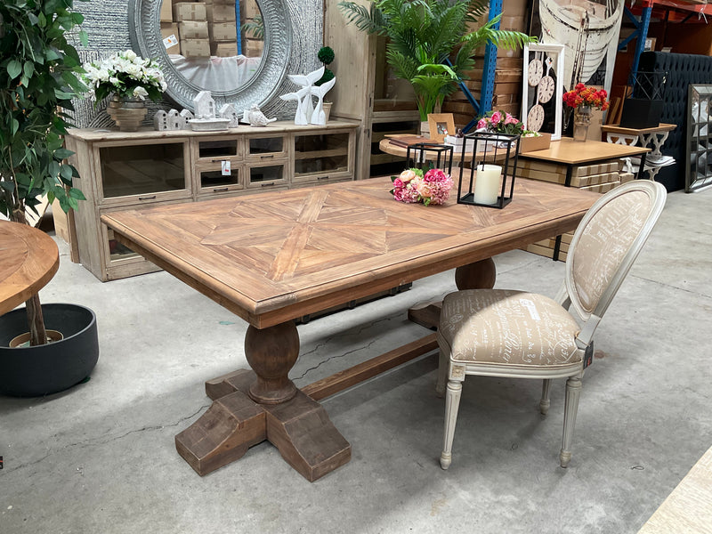DINING TABLE PARQUET TOP OLD PINE 2M