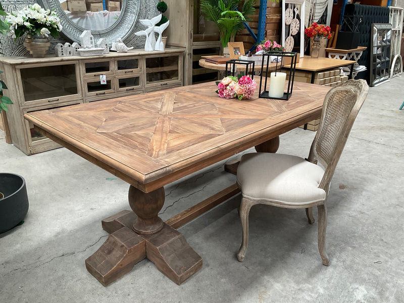 DINING TABLE PARQUET TOP OLD PINE 2M