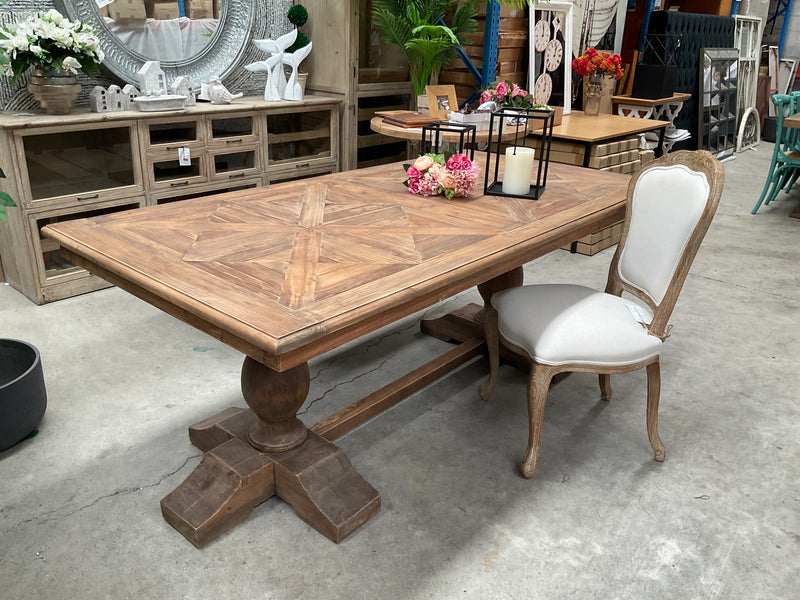 DINING TABLE PARQUET TOP OLD PINE 2M