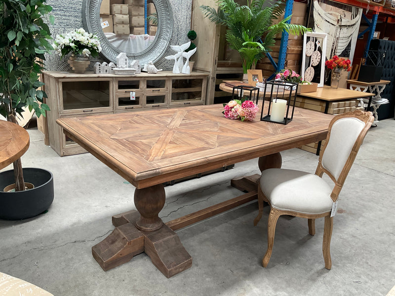 DINING TABLE PARQUET TOP OLD PINE 2M