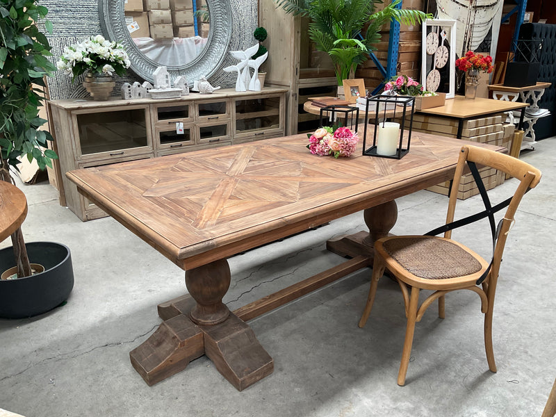 DINING TABLE PARQUET TOP OLD PINE 2M